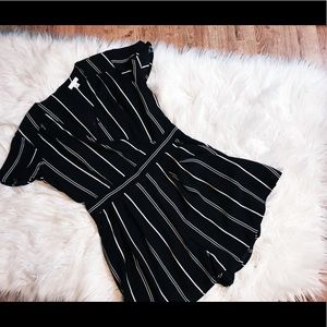 Black & White stripped  Romper Size M